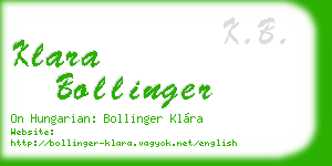klara bollinger business card